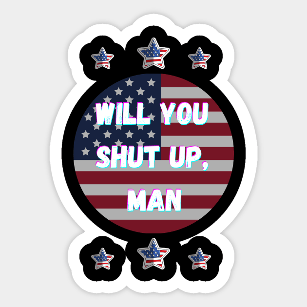 Will You Shut Up Man Joe 2020 Sticker by Giftadism